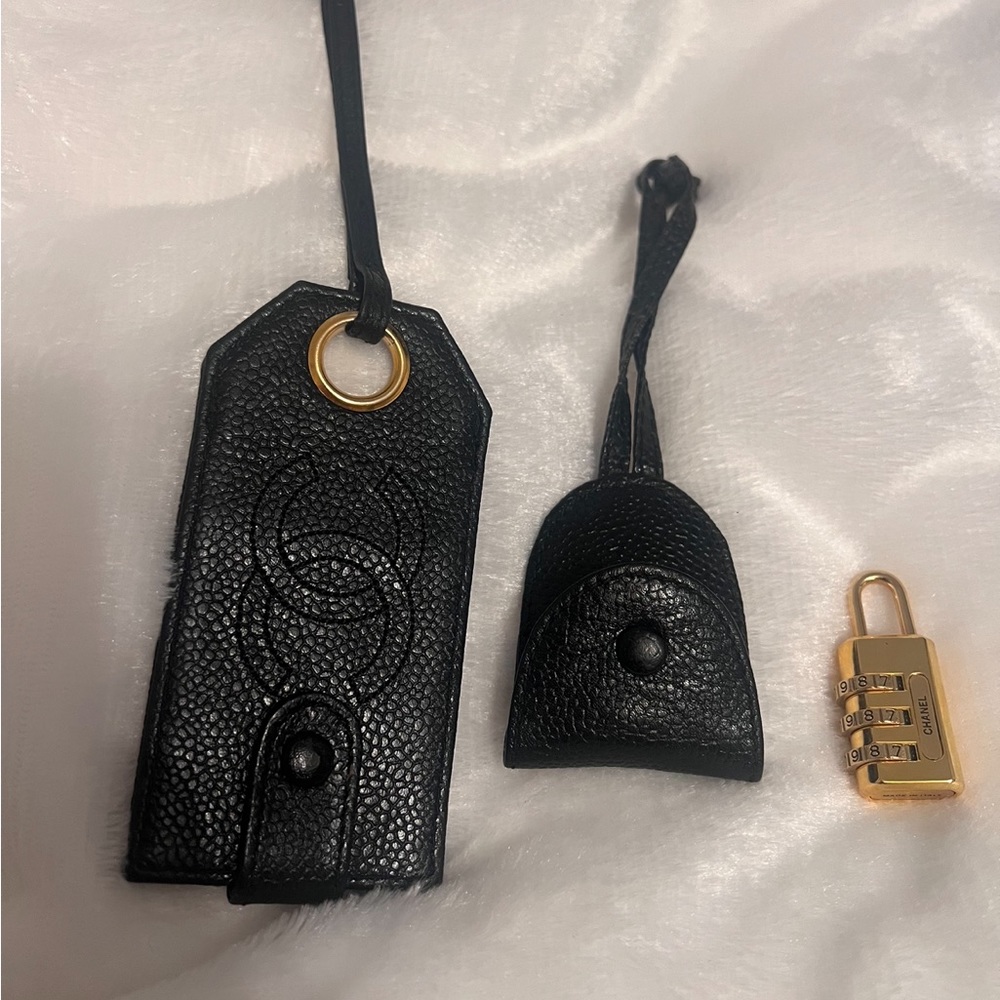 RARE CHANEL CAVIAR TRAVEL SET